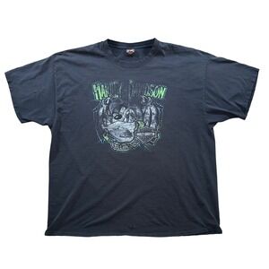 Vintage Harley Davidson Looney Tunes Taz Devil Shirt Route 66 Tulsa 3XL Faded 90